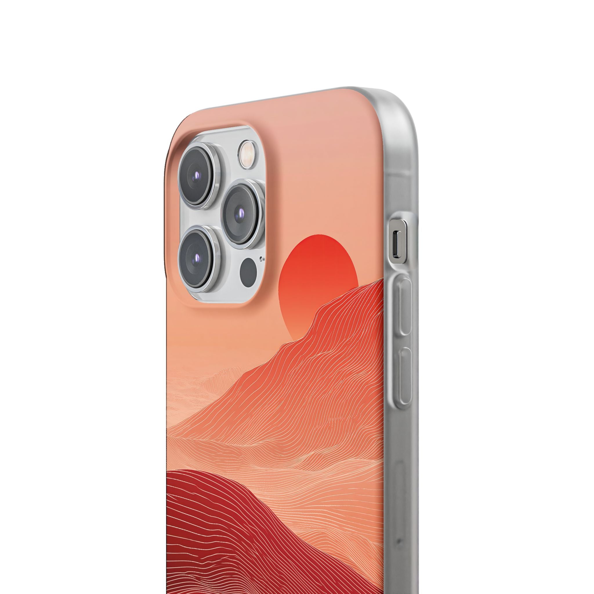 Red Lite Phone Case for iPhone - Crimson Ridge Lines