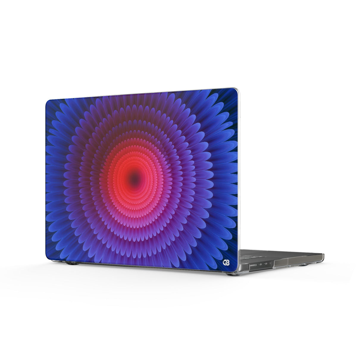 Radial Spectrum Bloom · Clear Hard Case for MacBook · Blue