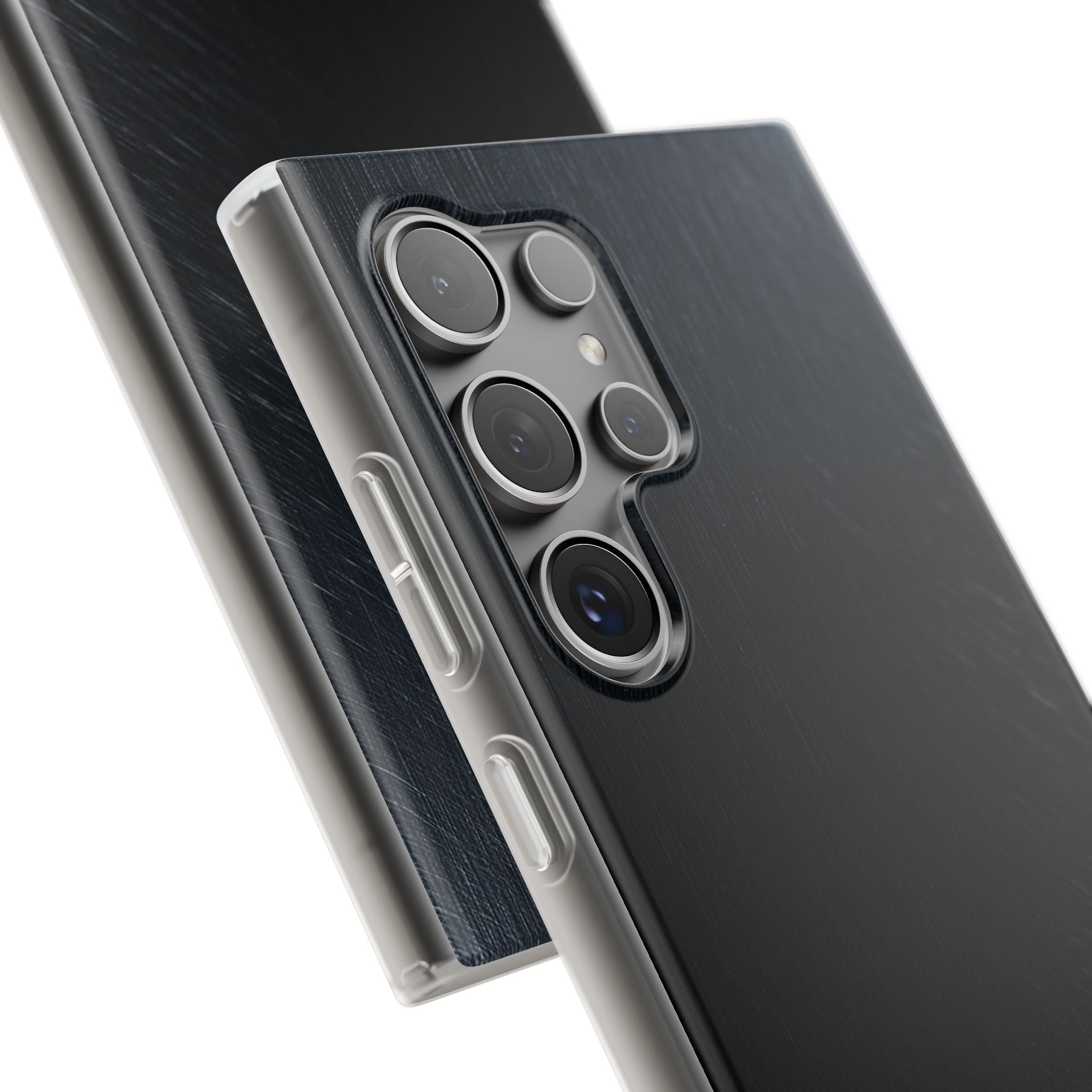Black Lite Phone Case for Samsung - Midnight Brushed Grain