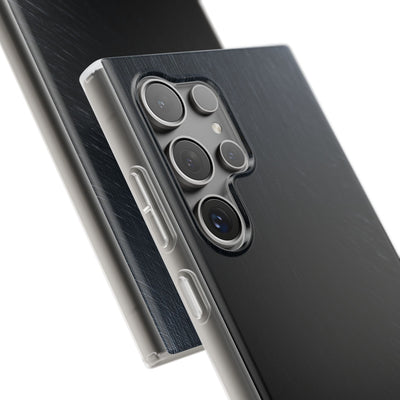 Black Lite Phone Case for Samsung - Midnight Brushed Grain