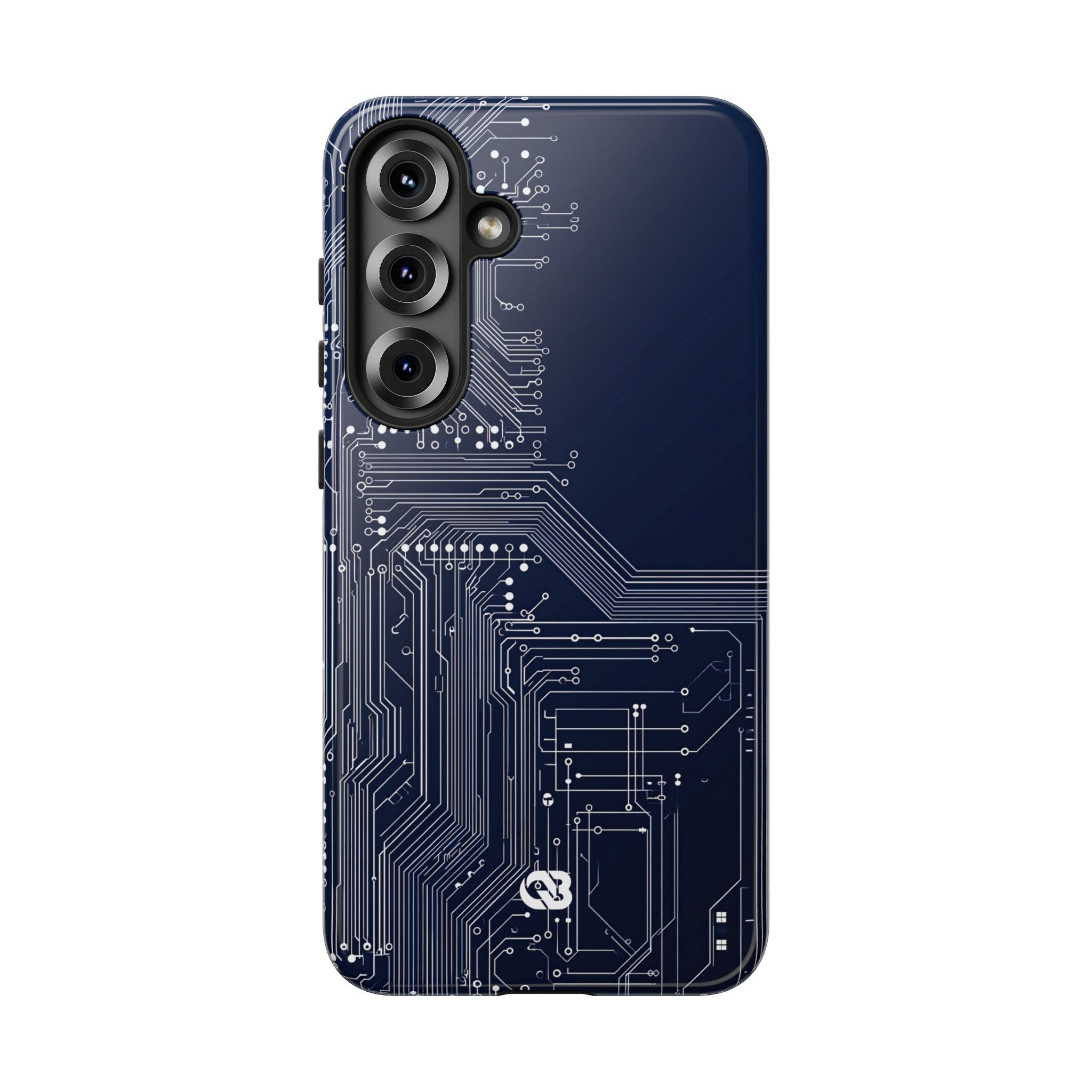 Blue Tough Phone Case for Samsung - Cobalt Data Stream