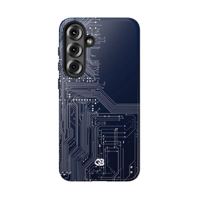 Blue Tough Phone Case for Samsung - Cobalt Data Stream