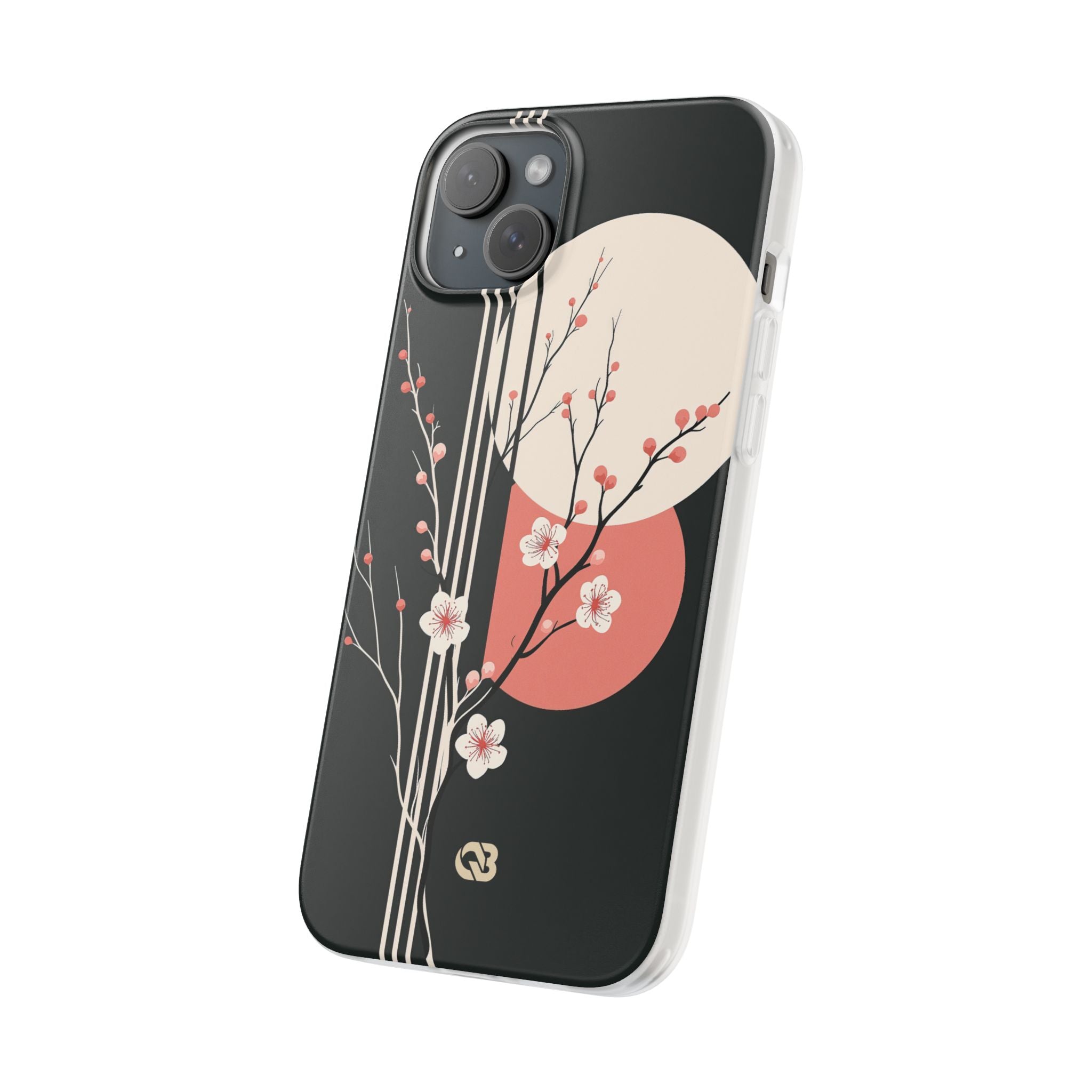 Black Lite Phone Case for iPhone - Kyoto Midnight Blossom