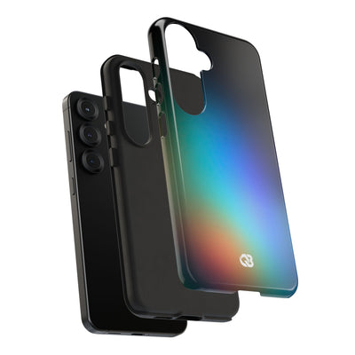 Black Tough Phone Case for Samsung - Electric Prism Grain