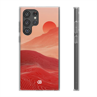Red Lite Phone Case for Samsung - Crimson Ridge Lines