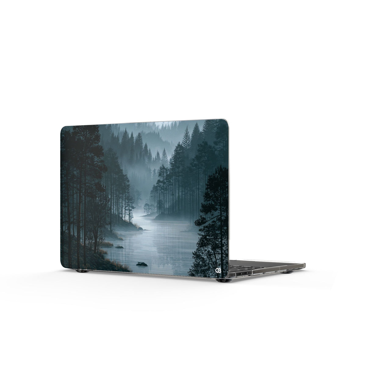 Silent Nordic Fjord · Clear Hard Case for MacBook · Blue