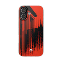 Red Lite Phone Case for iPhone - Crimson Brutalist Distortion