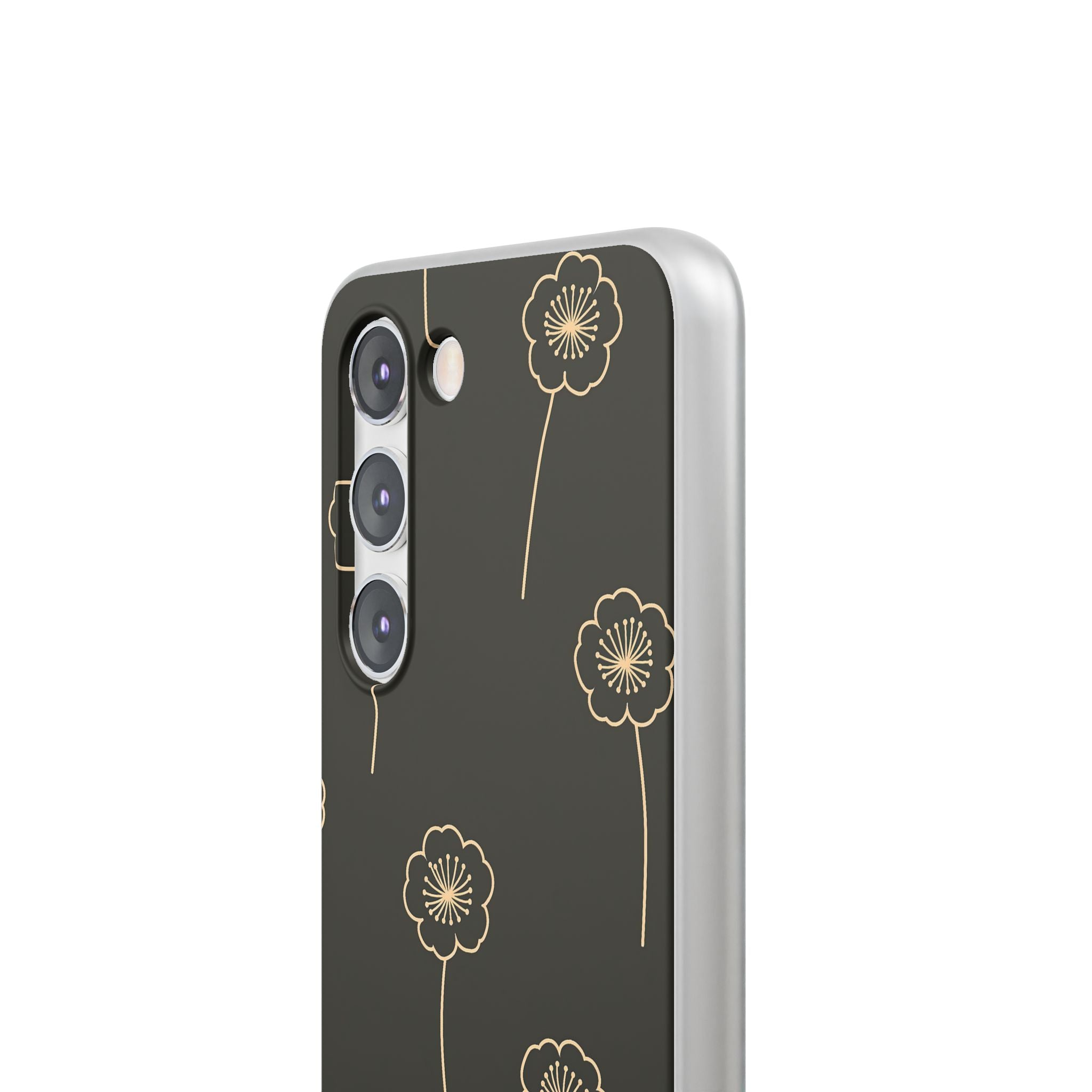 Black Lite Phone Case for Samsung - Obsidian Sand Petals