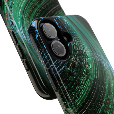 Orbital Data Stream · Tough Phone Case for iPhone · Green