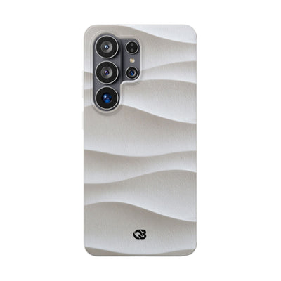 White Lite Phone Case for Samsung - Arctic Flow Ridges