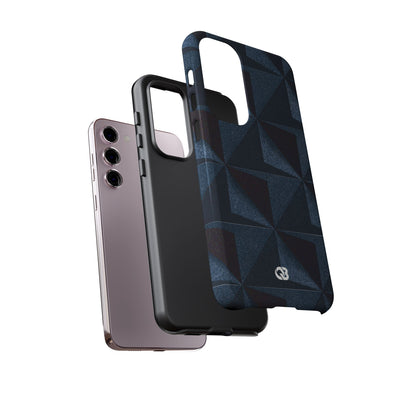 Blue Tough Phone Case for Samsung - Indigo Basalt Facets