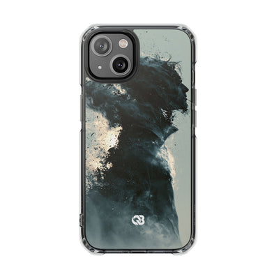Ashen Dissolution · Clear Impact Magnetic Phone Case for iPhone ·  Black