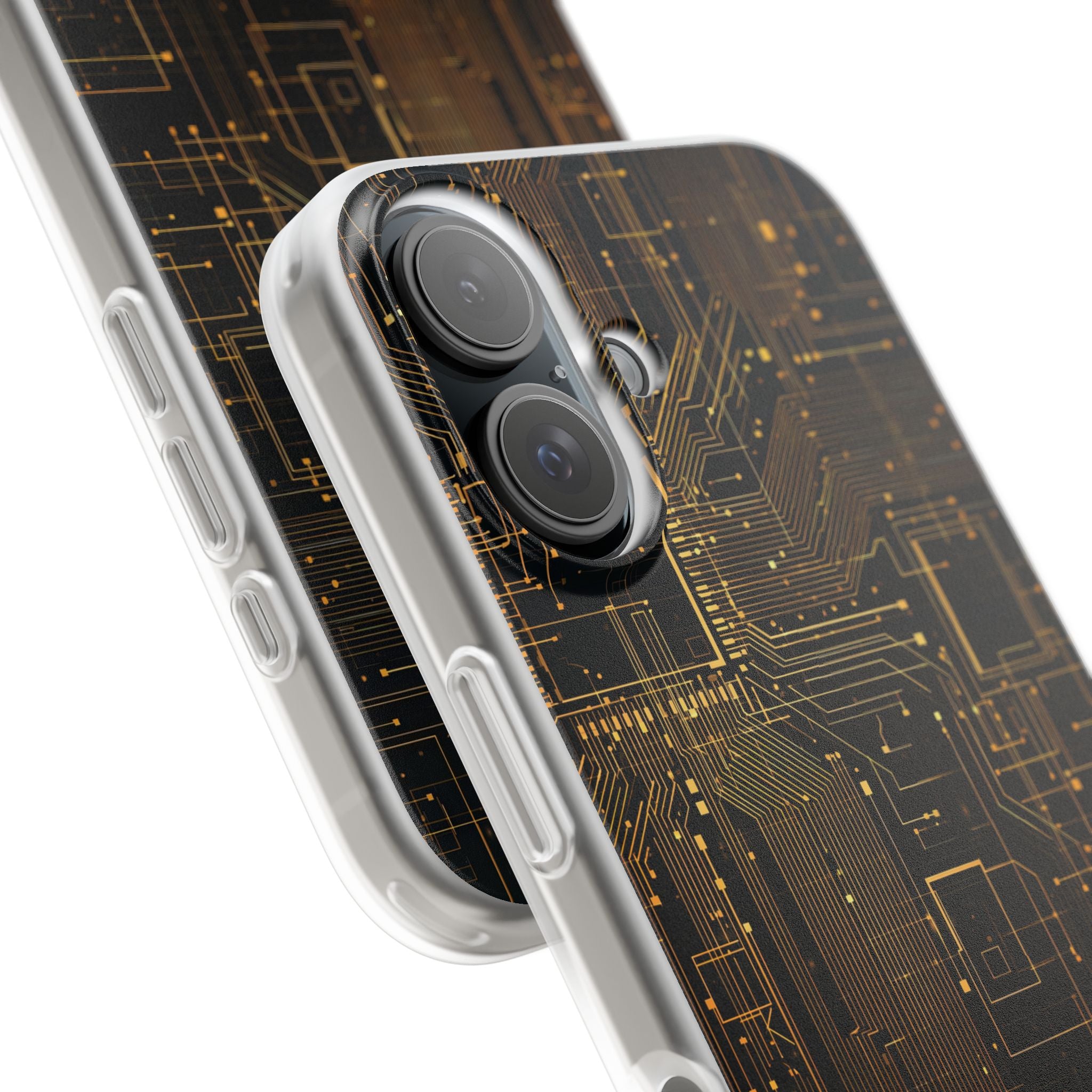 Gold Lite Phone Case for iPhone - Amber Core Mainframe