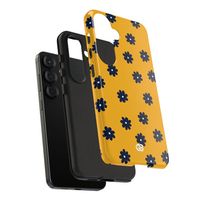 Navy Daisy Mustard · Tough Handyhülle für Samsung