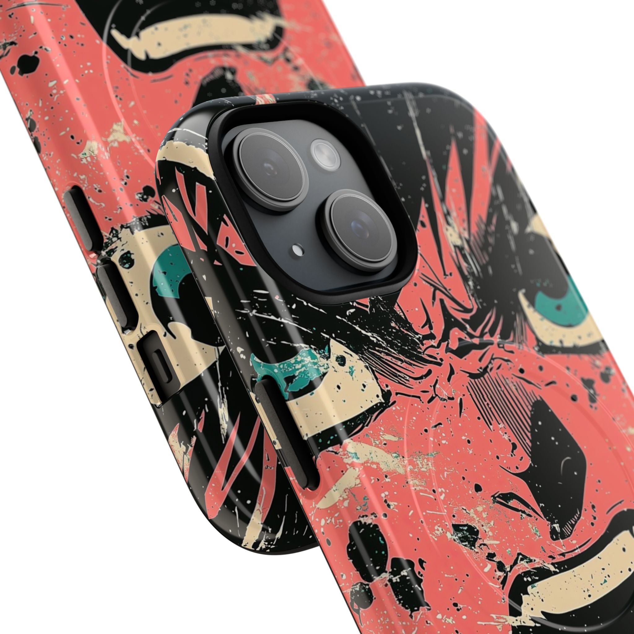 Screaming Face Pink iPhone 15 Skal - Tough+