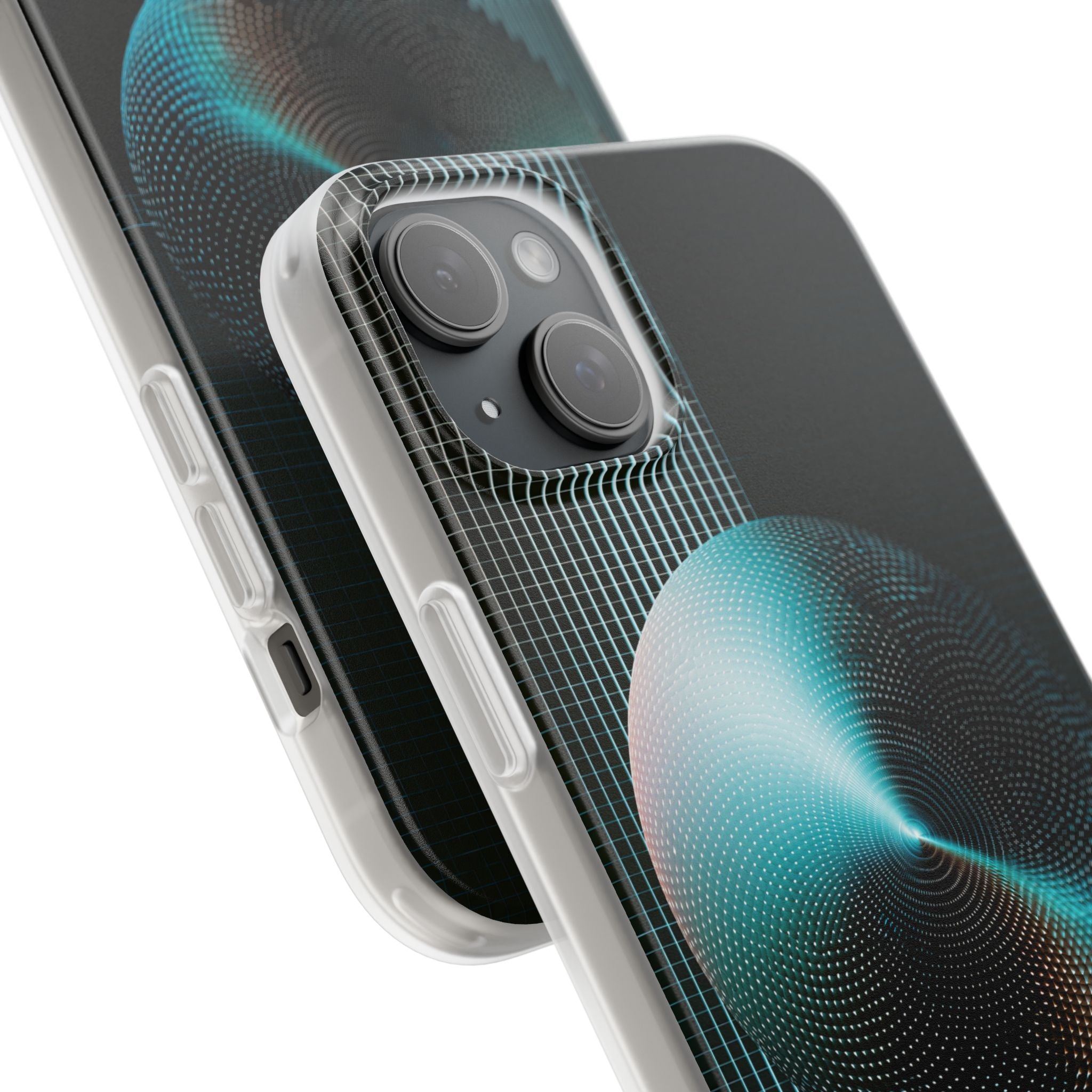 Blue Lite Phone Case for iPhone - Cyan Vector Sphere
