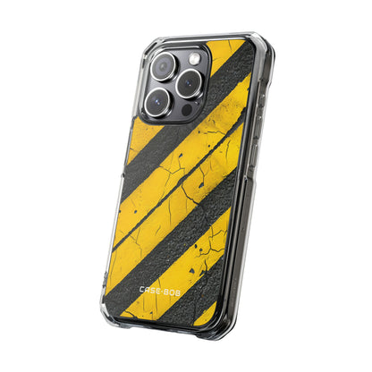 Yellow Stripe Distress iPhone 15 Pro Case - Impact