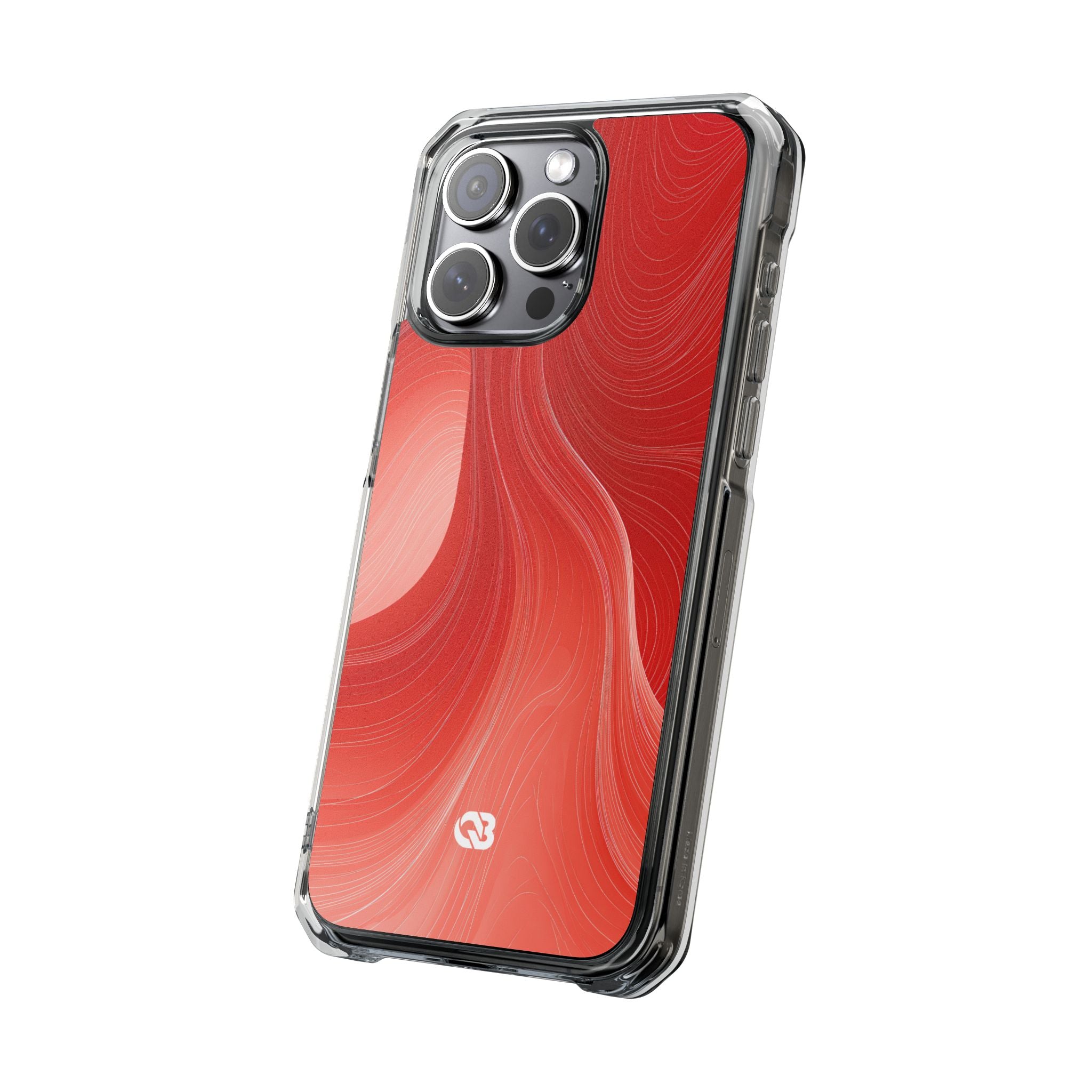 Red Impact MagSafe Phone Case for iPhone - Crimson Silk Strands