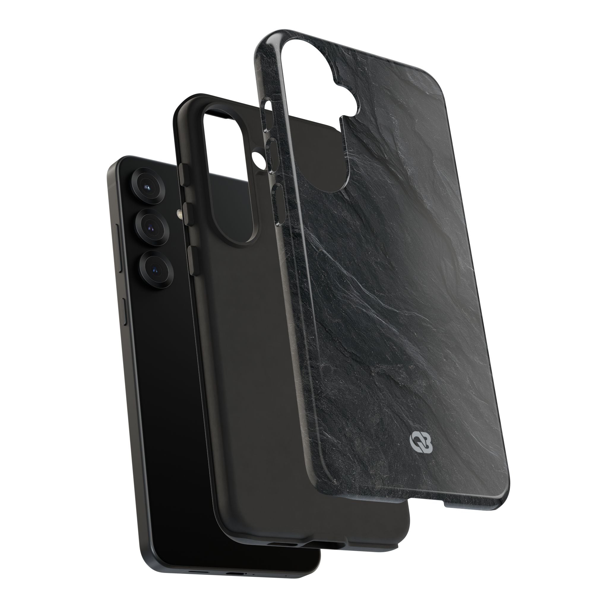 Black Tough Phone Case for Samsung - Midnight Slate Ridge
