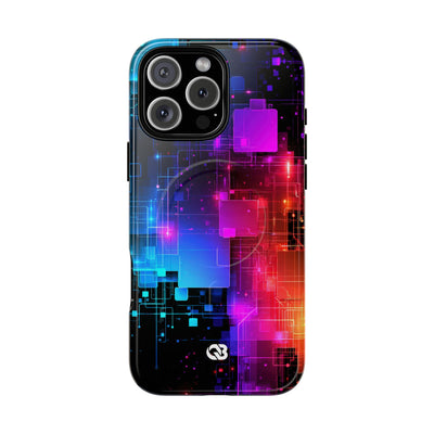 Spectral Circuit Grid · Tough 2.0 Magnetic Phone Case for iPhone · Black