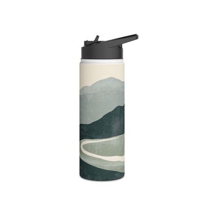 Muted Valley Vista · Insulated Water Bottle · Green