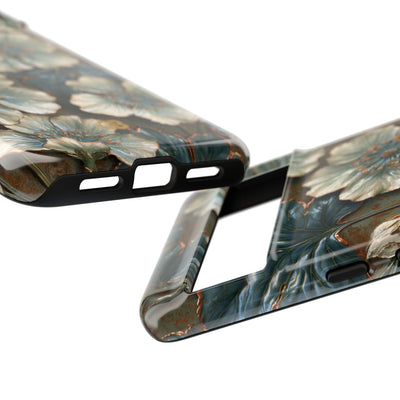 Gilded Blossom Reverie · Tough Phone Case for Pixel ·  Teal
