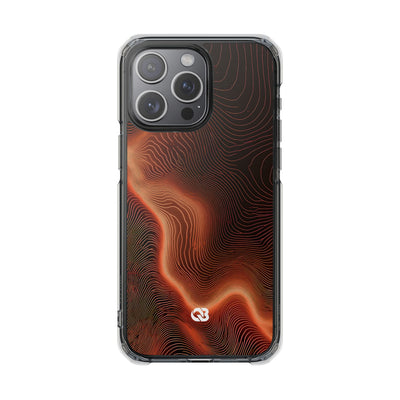Caldera Ridge · Clear Impact Magnetic Phone Case for iPhone · Orange