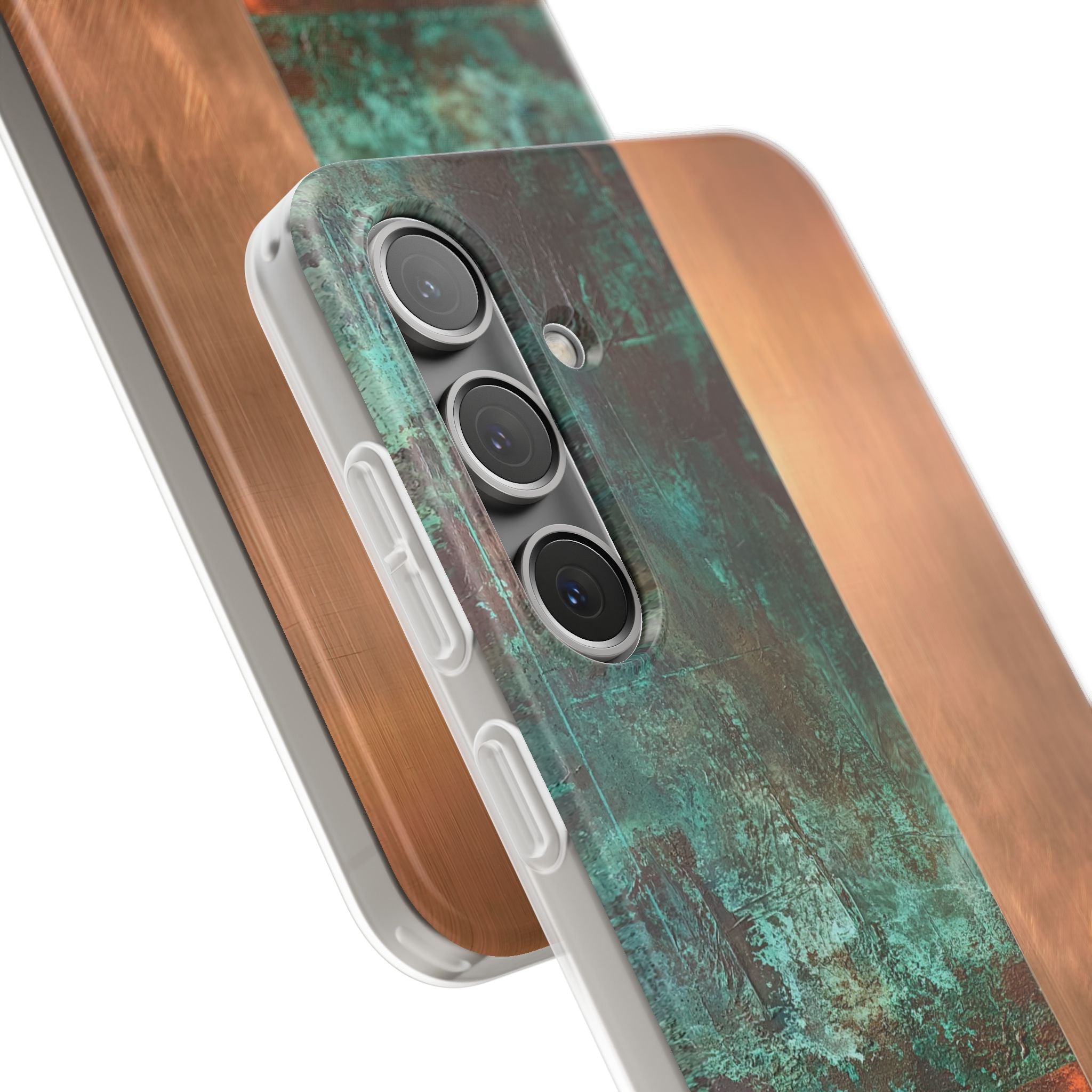 Teal Lite Phone Case for Samsung - Verdigris Copper Slab