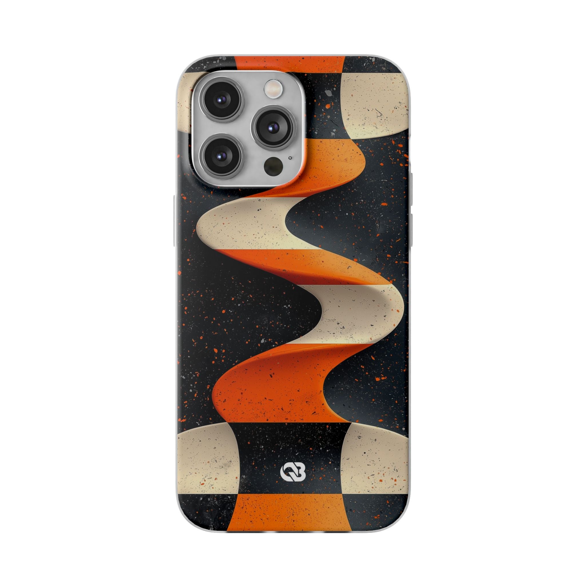 Orange Grit Twist · Coque de téléphone Soft pour iPhone
