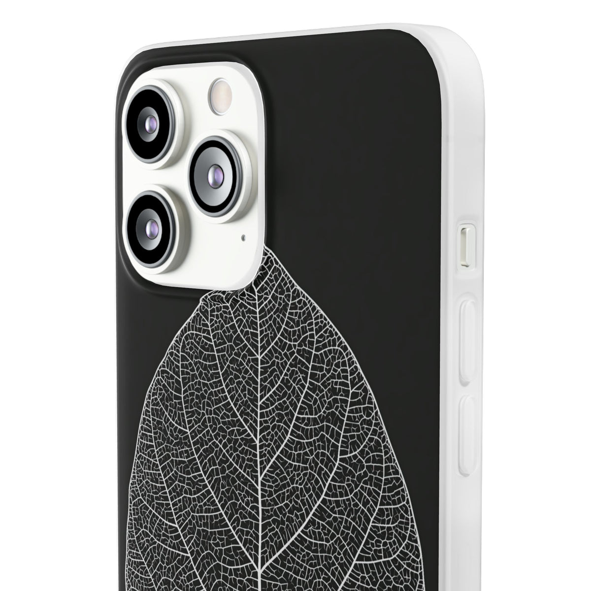 Monochrome Leaf Skeleton · Lite Phone Case for iPhone ·  Black