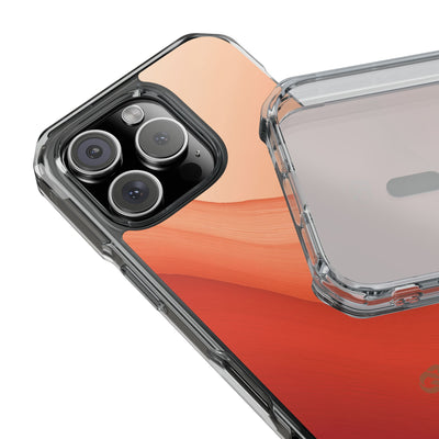 Terracotta Flow · Clear Impact Magnetic Phone Case for iPhone · Orange