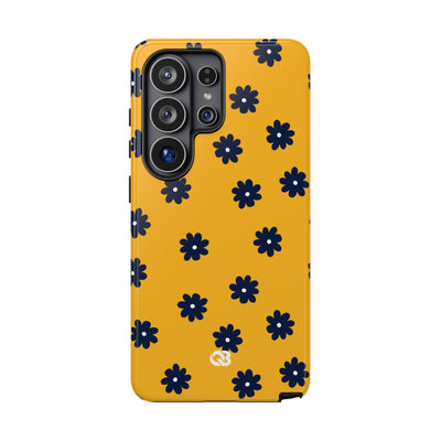 Navy Daisy Mustard · Tough Phone Case for Samsung