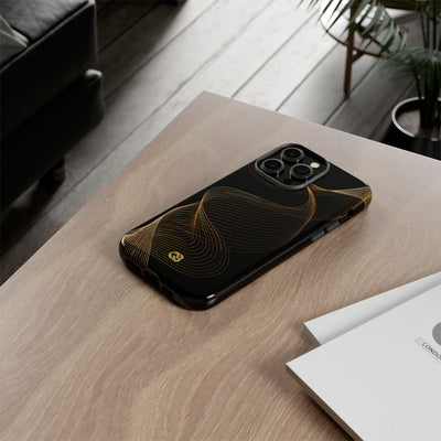 Gold Tough Phone Case for iPhone - Burnished Bronze Helix