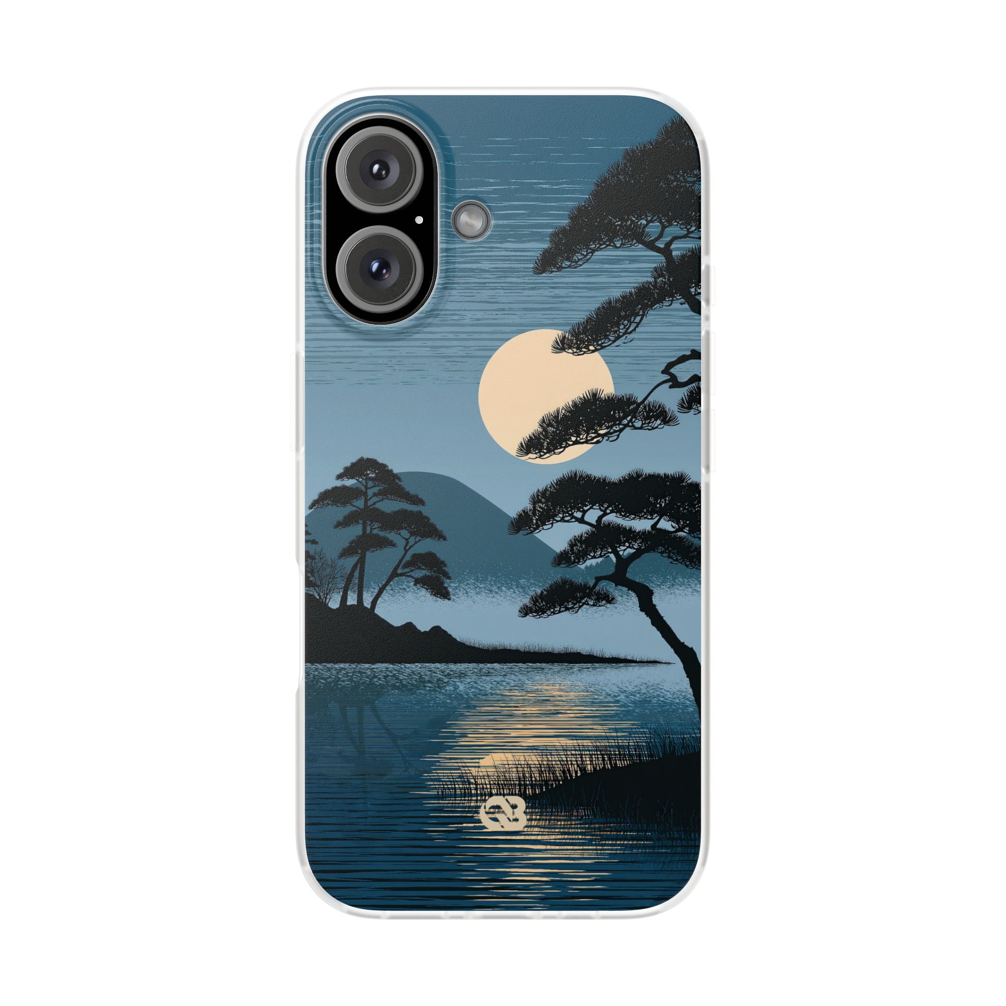 Blue Lite Phone Case for iPhone - Midnight Kyoto Pine