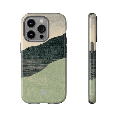 Green Tough Phone Case for iPhone - Moss Ridge Grain