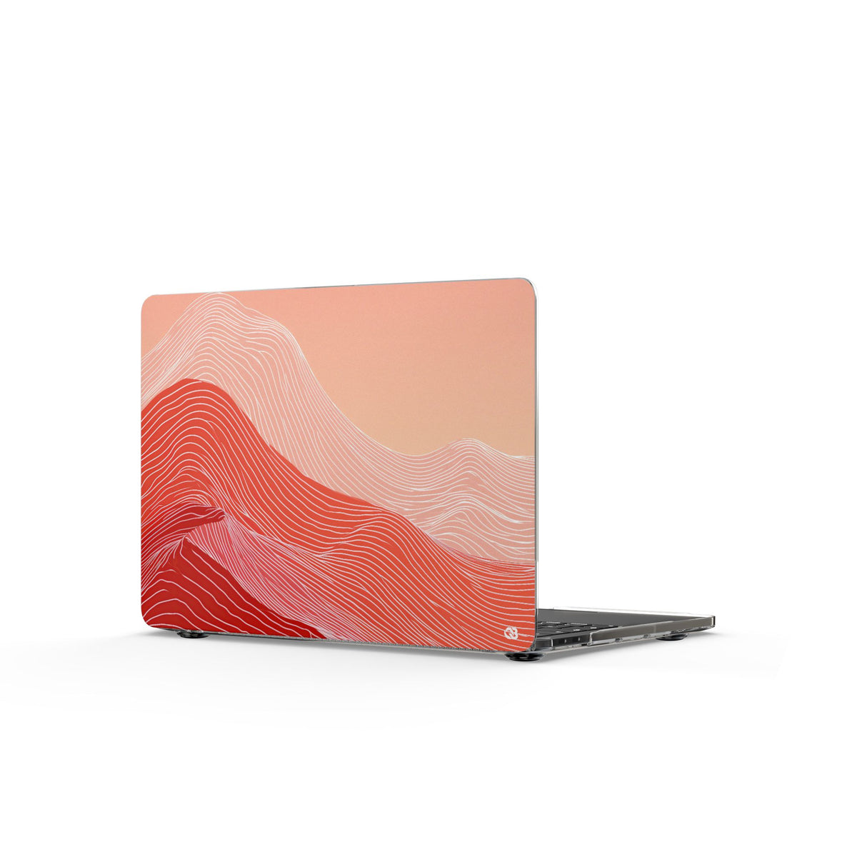 Coral Ridge Contours · Clear Hard Case for MacBook · Red