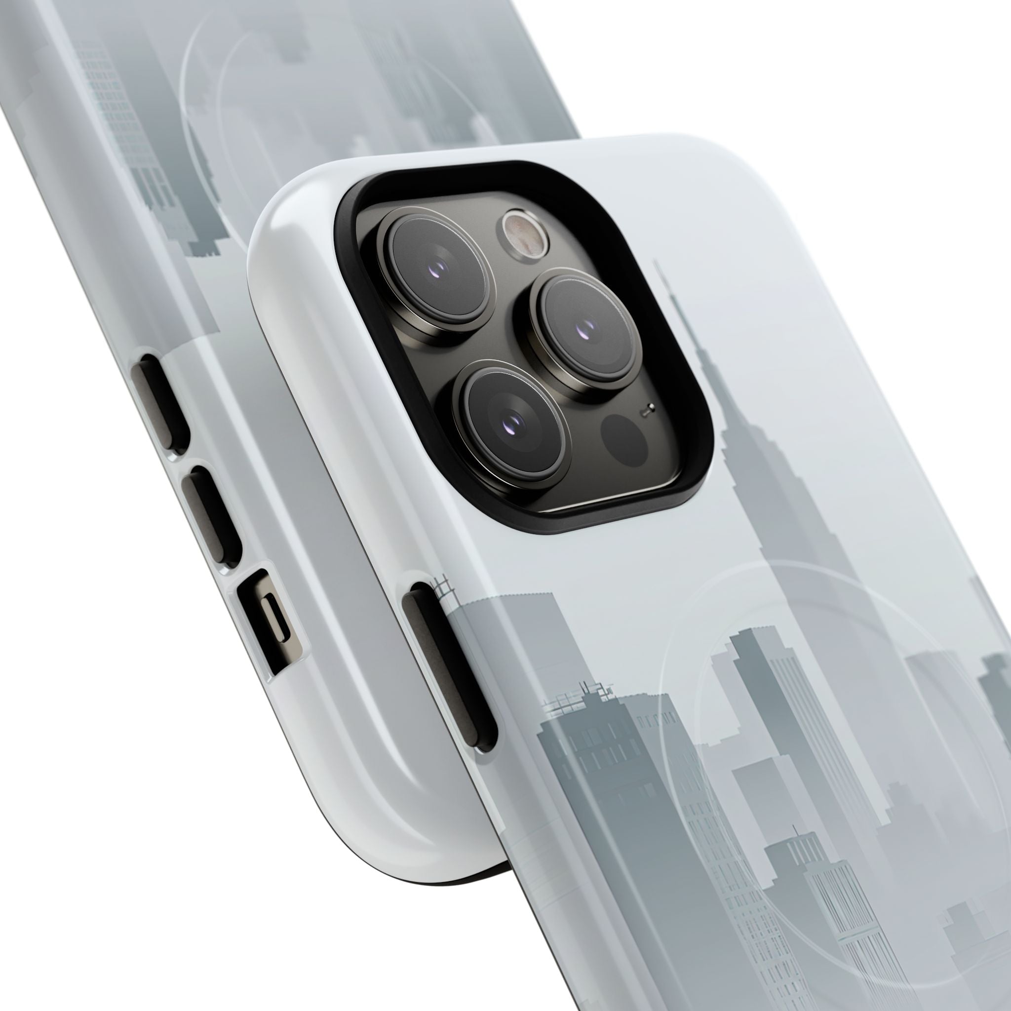 Grey Tough 2.0 Magsafe Phone Case for iPhone - Steel Mist Skyline