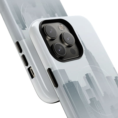 Grey Tough 2.0 Magsafe Phone Case for iPhone - Steel Mist Skyline