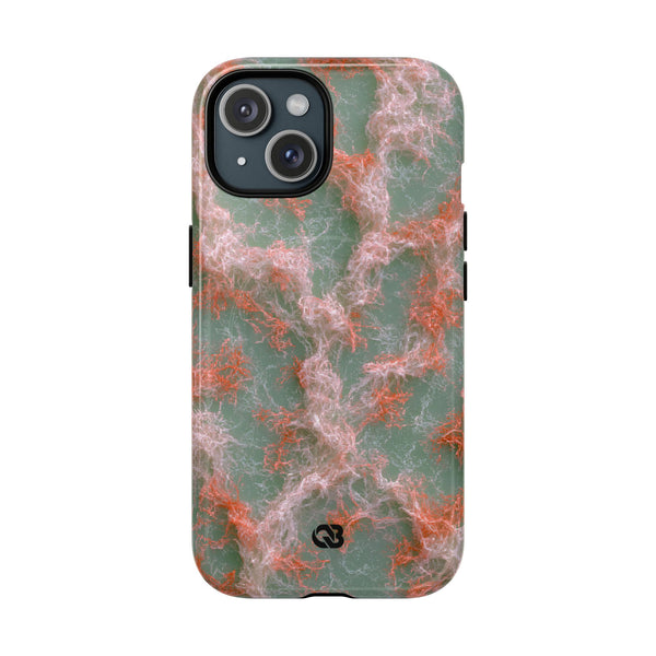 Coral Pixel Matrix · Tough 2.0 Magnetic Phone Case for iPhone · Green