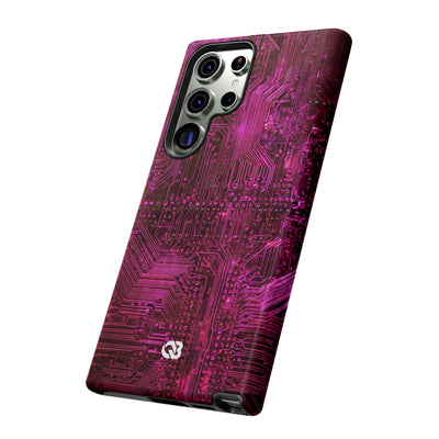 Magenta Circuit Trace · Tough Phone Case for Samsung · Pink