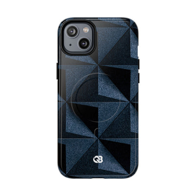 Blue Tough 2.0 Magsafe Phone Case for iPhone - Indigo Basalt Facets