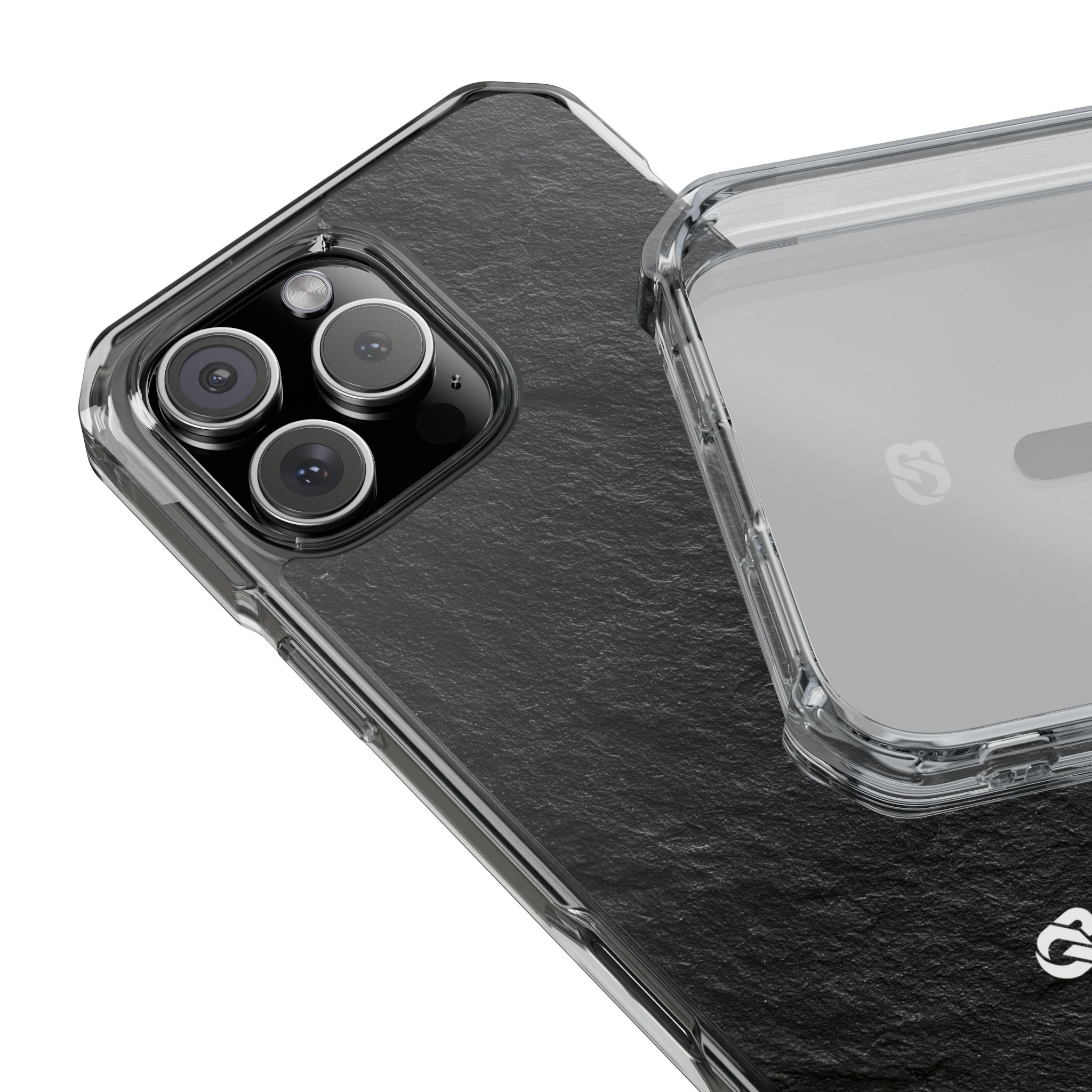 Black Impact MagSafe Phone Case for iPhone - Raw Obsidian Slate