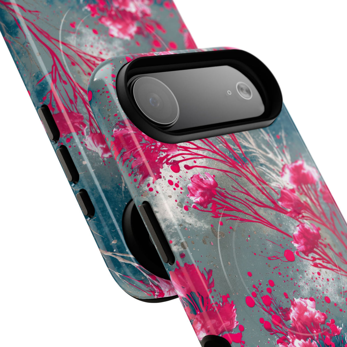 Cyber Blossom · Tough 2.0 Magnetic Phone Case for iPhone · Teal