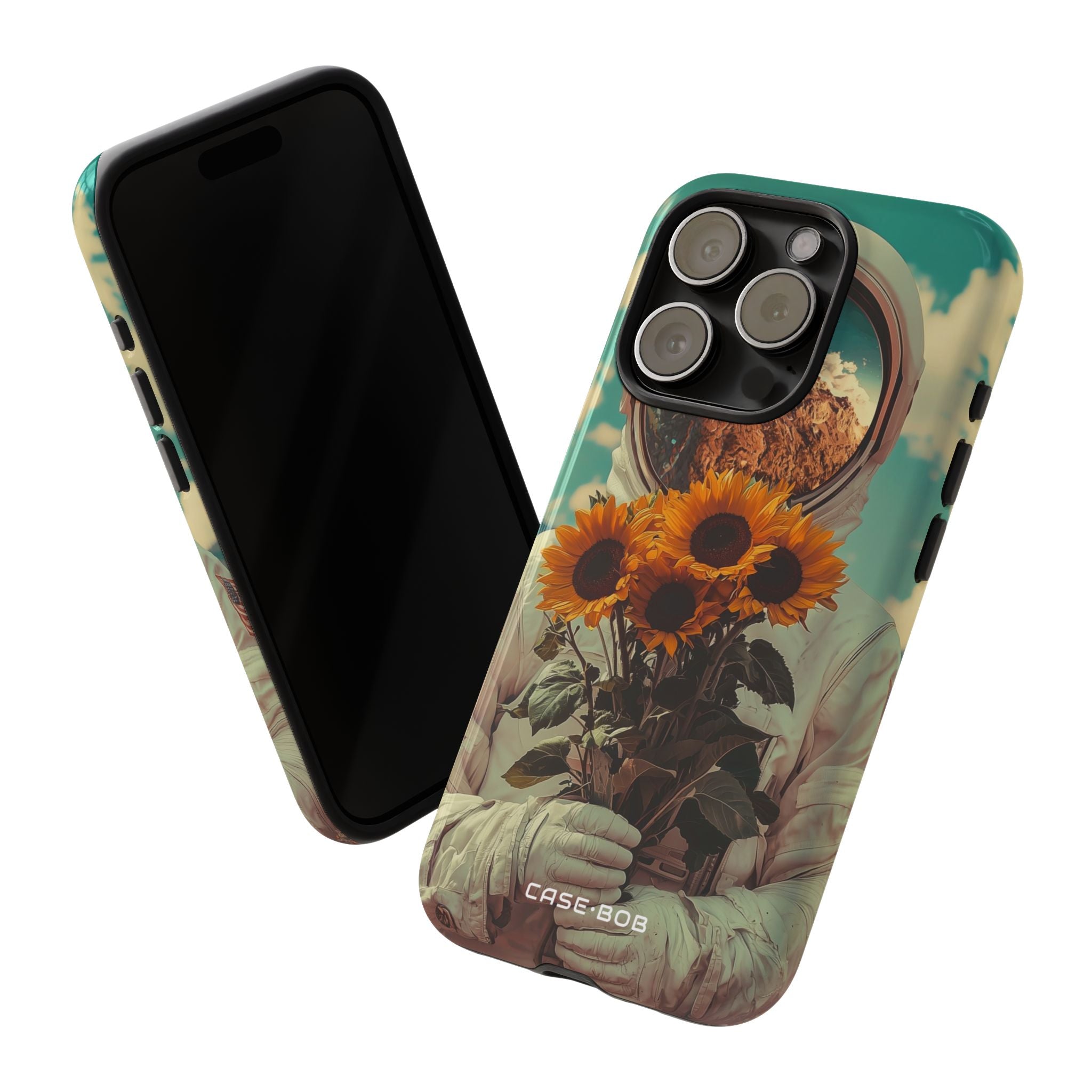 Sunflower Astronaut iPhone 15 Pro Case - Tough