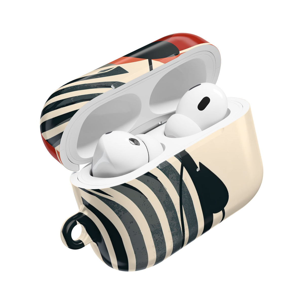 Modernist Poppy · Hard Case for AirPods & AirPods Pro · Beige