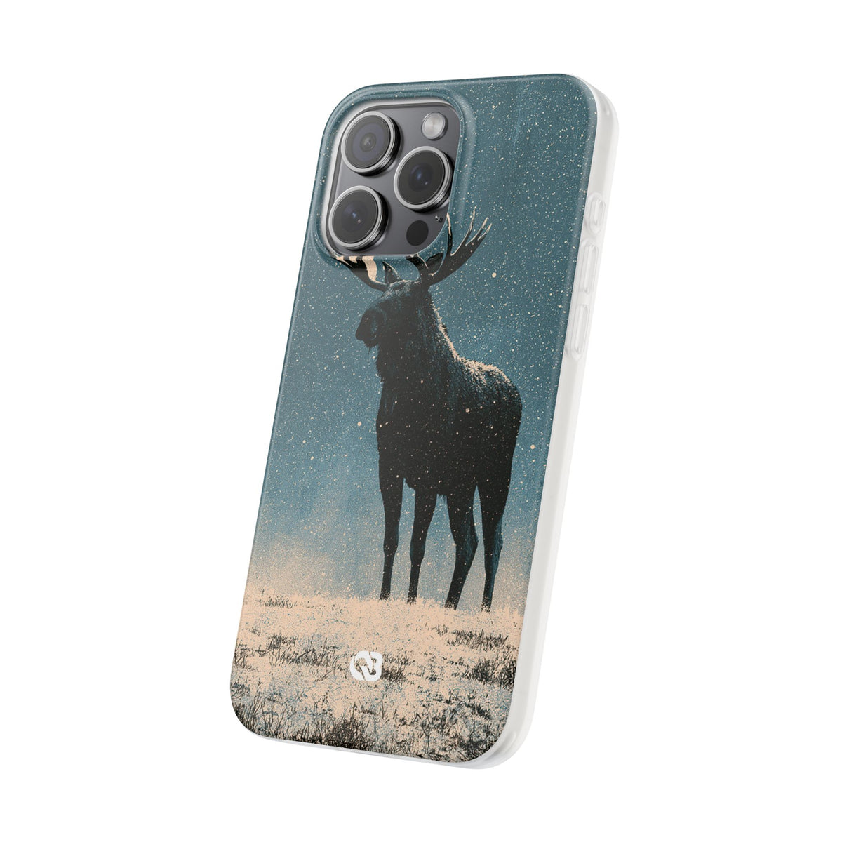 Nordic Boreal Moose · Lite Phone Case for iPhone ·  Blue