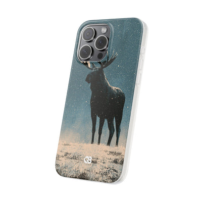 Nordic Boreal Moose · Lite Phone Case for iPhone ·  Blue
