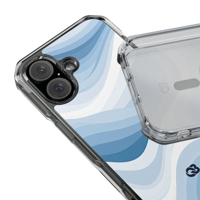 Blue Impact MagSafe Phone Case for iPhone - Glacial Indigo Flow