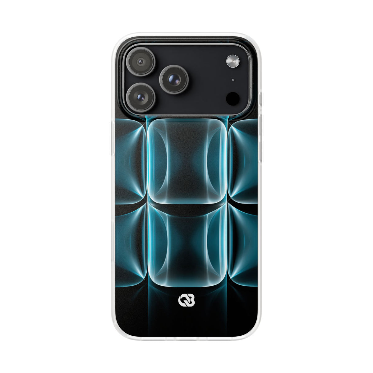 Translucent Cyber Grid · Lite Phone Case for iPhone ·  Teal