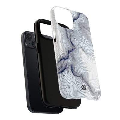 White Tough 2.0 Magsafe Phone Case for iPhone - Nordic Ridge Topo